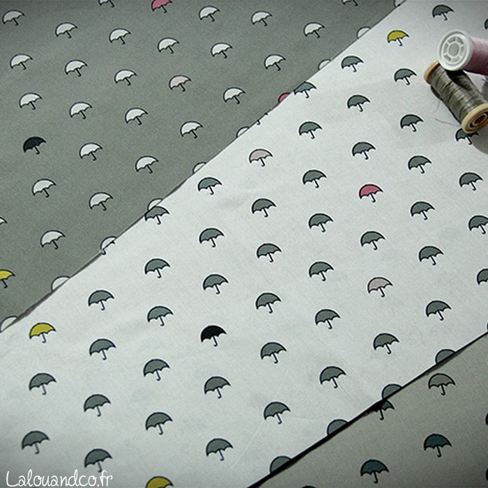 Tissus "Sous la pluie" - Lalouandco