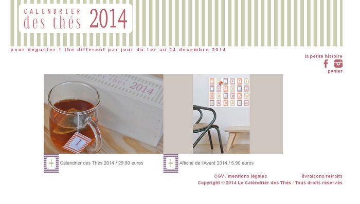 Calendrier des thés 2014