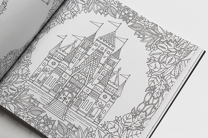 foret-enchantee-carnet-coloriage-chateau-adulte