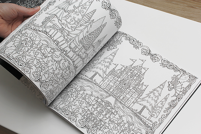 foret-enchantee-carnet-coloriage-chateau