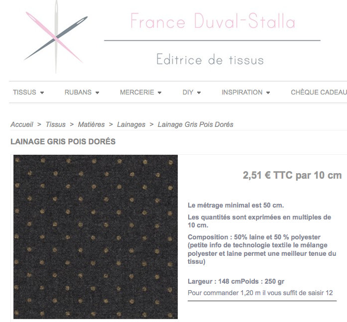 tissu-lainage-gris-pois-dores-france-duval-stalla