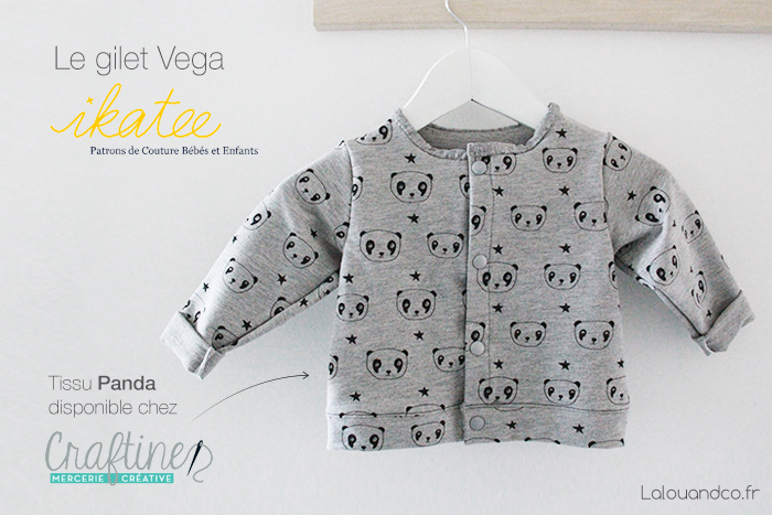 Gilet de naissance Vega & Têtes de panda